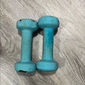 Set of Two Blue Dumbbells
